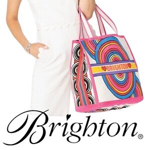 Brighton Rainbow Bright Canvas Tote!